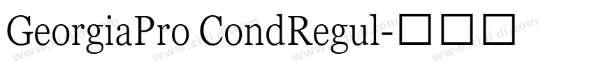GeorgiaPro CondRegul字体转换